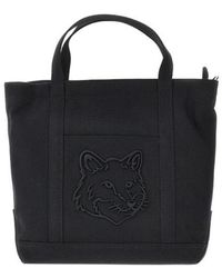 Maison Kitsuné - Maison Kitsun Fox Head Small Tote Bag - Lyst
