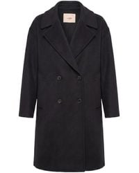 Twinset - Double-Breasted Notched Collar Coat - Lyst