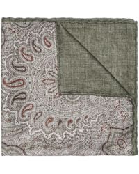 Brunello Cucinelli - Logo Patch Graphic Printed Pocket Square - Lyst