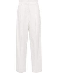 Brunello Cucinelli - Pleat-Detail Straight-Leg Trousers - Lyst