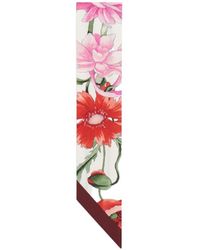Ferragamo Bandeau With Bouquet Print in Blue | Lyst