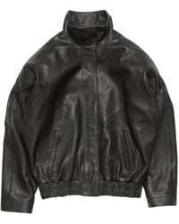 Acne Studios - Leather Logo Blouson - Lyst
