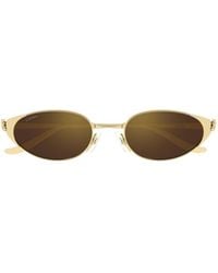 Cartier - Oval-Frame Sunglasses - Lyst