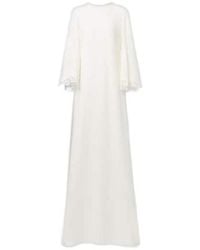 Oscar de la Renta - Lace-Trimmed Silk-Blend Georgette Kaftan - Lyst