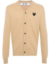 Comme des Garçons - Heart-Patch Wool Cardigan - Lyst