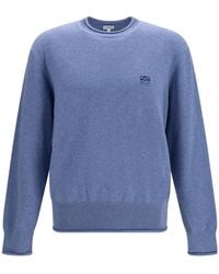 Loewe - Anagram-Embroidered Rolled-Edge Sweater - Lyst