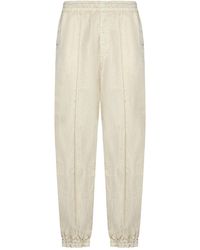 Burberry - Crinkled Elasticated Waistband Wide-Leg Track Pants - Lyst