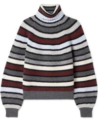 Proenza Schouler - Danea Striped Cashmere-Blend Turtleneck Sweater - Lyst