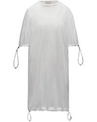 Moncler - Drawstring-Trim Midi T-Shirt Dress - Lyst