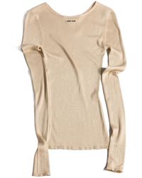 Miu Miu - Logo-Patch Ribbed Top - Lyst