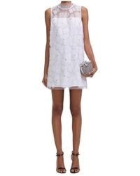 Self-Portrait - Tulle Satin Bow Mini Dress - Lyst