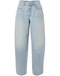 SLVRLAKE Denim - Ella Mid-Rise Barrel-Leg Jeans - Lyst