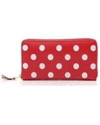 Comme des Garçons - Comme Des Garçons Wallet Polka Dot Printed Zip-Around Wallet - Lyst