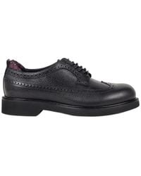 Etro - Leather Broguing-Details Derby Shoes - Lyst