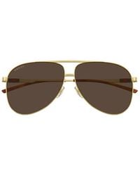 Gucci - Eyewear Aviator Frame Sunglasses - Lyst