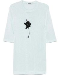 Jil Sander - Crochet-Flower Knit T-Shirt - Lyst