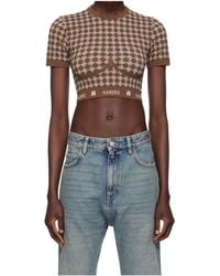 Amiri - Ma Quad Seamless Short Sleeve Track Top - Lyst