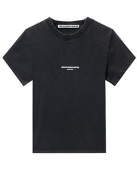 Alexander Wang - Shrunken Logo T-Shirt - Lyst