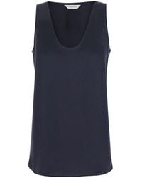 Max Mara - Solid Scoop Neck Top - Lyst