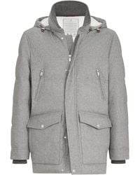 Brunello Cucinelli - Hooded Padded Coat - Lyst