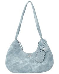 Ganni - Bleached Medium Hobo Bag - Lyst
