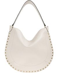 Isabel Marant - Logo Printed Stud-Embellished Shoulder Bag - Lyst