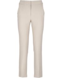 Peserico - High Waist Pressed Crease Trousers - Lyst