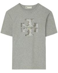 Tory Burch - Logo Embellished Crewneck T-Shirt - Lyst