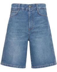 Stella McCartney - Logo Denim Shorts - Lyst