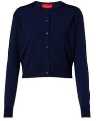 Carolina Herrera - Cropped Wool Cardigan - Lyst