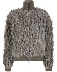 P.A.R.O.S.H. - Wool Bomber Jacket Coat - Lyst