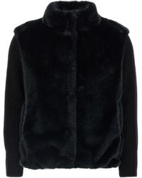 Herno - Faux Fur Ribbed-Cuff Jacket - Lyst