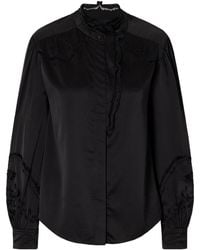 Isabel Marant - Broderie Anglaise Silk-Blend Blouse - Lyst