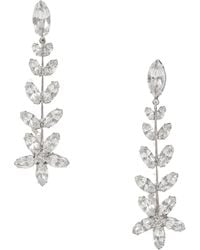 Jennifer Behr - Rhodium-Plated Crystal Earrings - Lyst
