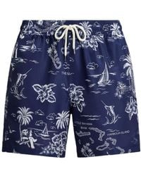 Polo Ralph Lauren - 5.75-Inch Traveler Polo Bear Swim Trunks - Lyst