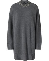 Pinko - Ask Embellished Neck Knitted Dress - Lyst