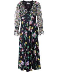 RIXO London - Long Sleeve Floral Dress - Lyst