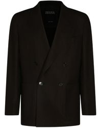 ZEGNA - Double Breasted Jacket - Lyst