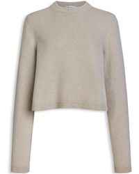 Alaïa - Alaïa Cropped Cashmere Knitted Sweater - Lyst