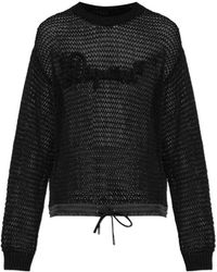 DSquared² - Mesh Logo Knitted Sweater - Lyst