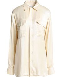 Maison Margiela - Solid-Color Satin Long-Sleeve Shirt - Lyst