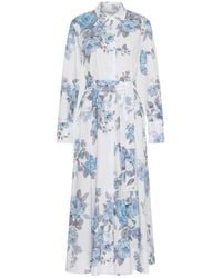 Marella - Stretch Cotton Poplin Shirt Dress - Lyst