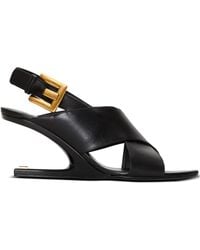 Balmain - Anthem Wedge Heeled Sandals - Lyst