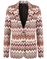 Missoni - Zigzag Single Breasted Blazer - Lyst