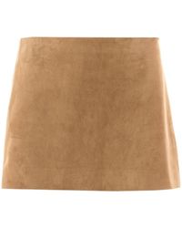 KHAITE - Camel Jett Skirt - Lyst