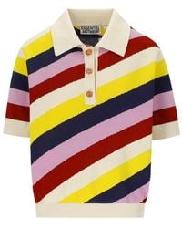 Essentiel Antwerp - Striped Knit Polo Shirt - Lyst