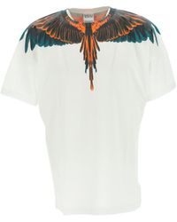Marcelo Burlon - County Of Milan Wings Printed Crewneck T-Shirt - Lyst