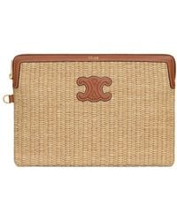 Celine - Small Pouch With Strap - Lyst