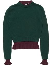Acne Studios - Ruffled Layered-Effect Sweater - Lyst