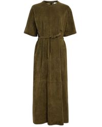 Longchamp - Long Leather Dress - Lyst